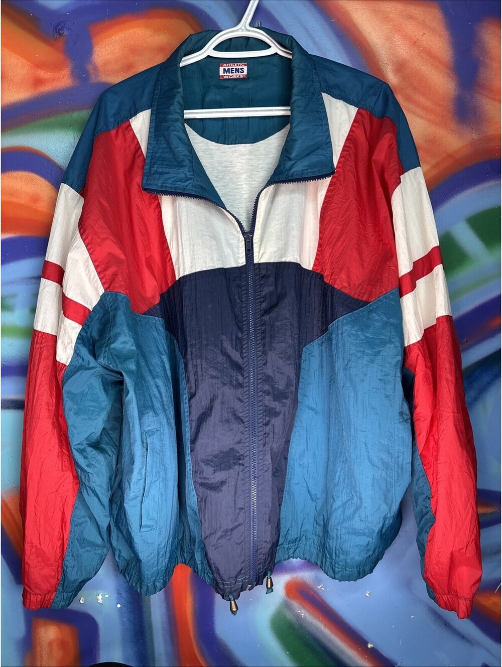 Men's Vintage Colorblock Windbreaker Jacket